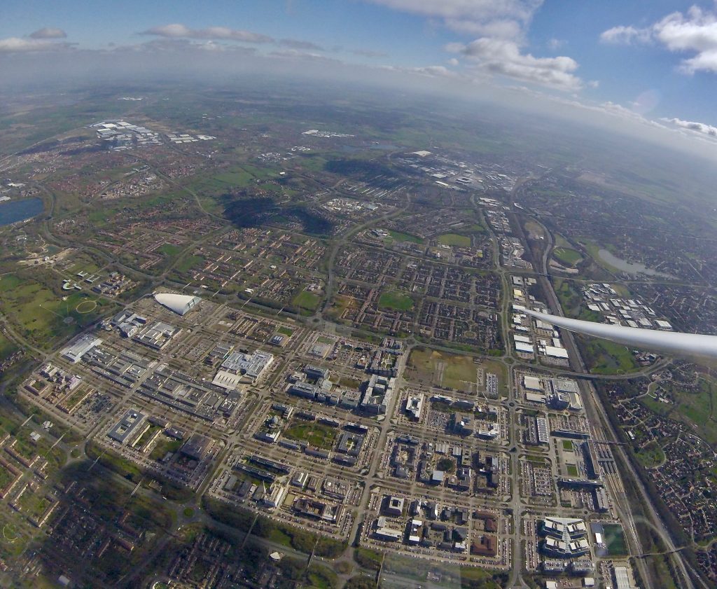 Milton Keynes aerial or recognisable view